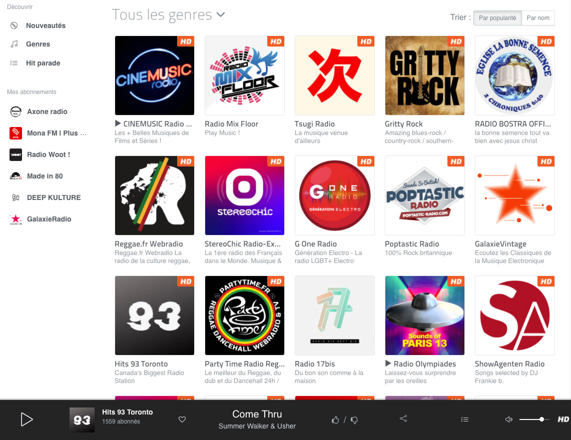 tout les radio en ligne